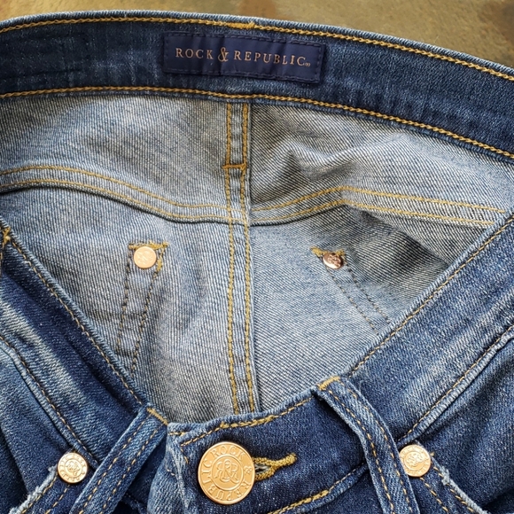 💙 ROCK & REPUBLIC BLUE JEANS PANTS SIZE 4 - Picture 14 of 14